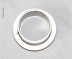 Rosette Silber - Push Lock fü 15 mm Plattenstärke