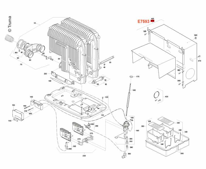 Einbaukasten S 5004 für 2 Gebläse