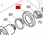 Dichtung Wandkamin weiÃ 97,6 mm