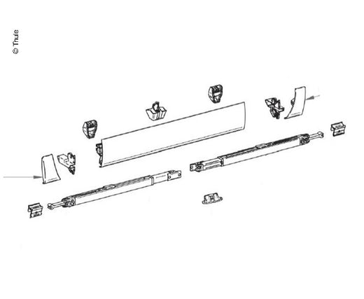Thule LH+RH Endcap Leadrail5003