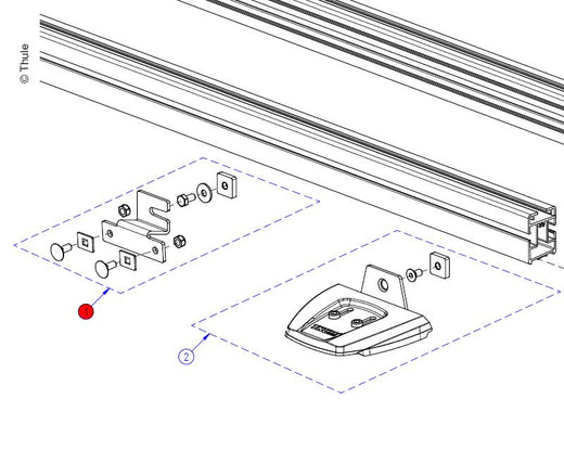 Thule Base Rail Connector 1pc