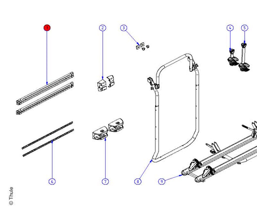 Thule Mounting Rail Ducato 2007
