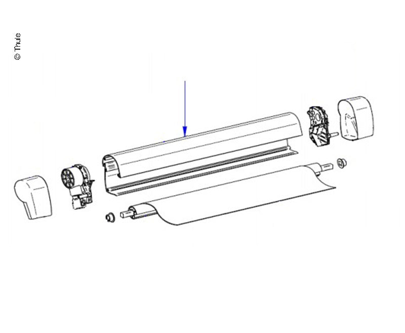 Gehäuse schwarz RAL9011 Thule Omnistor 5102