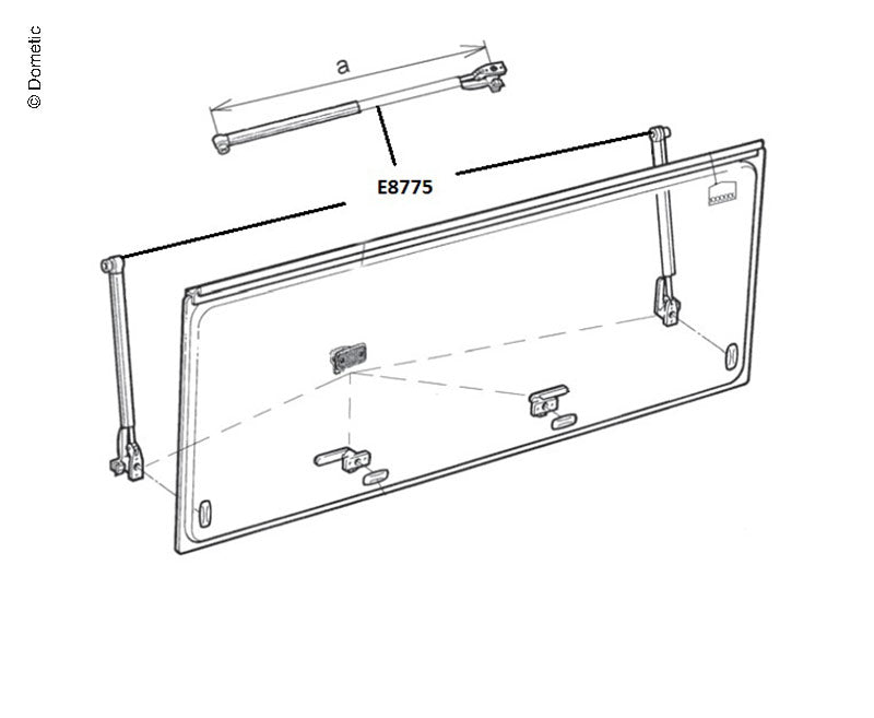 Klick-Klack Aussteller mit Knopf C5 f.Fenstergröße 700x520