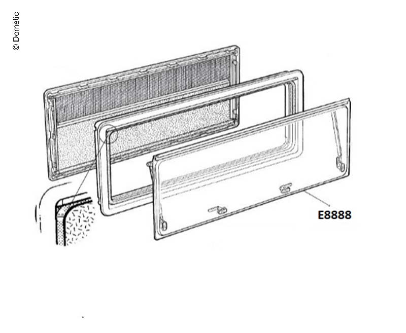 Fensterflügel S4 900x450mm dunkelgrau