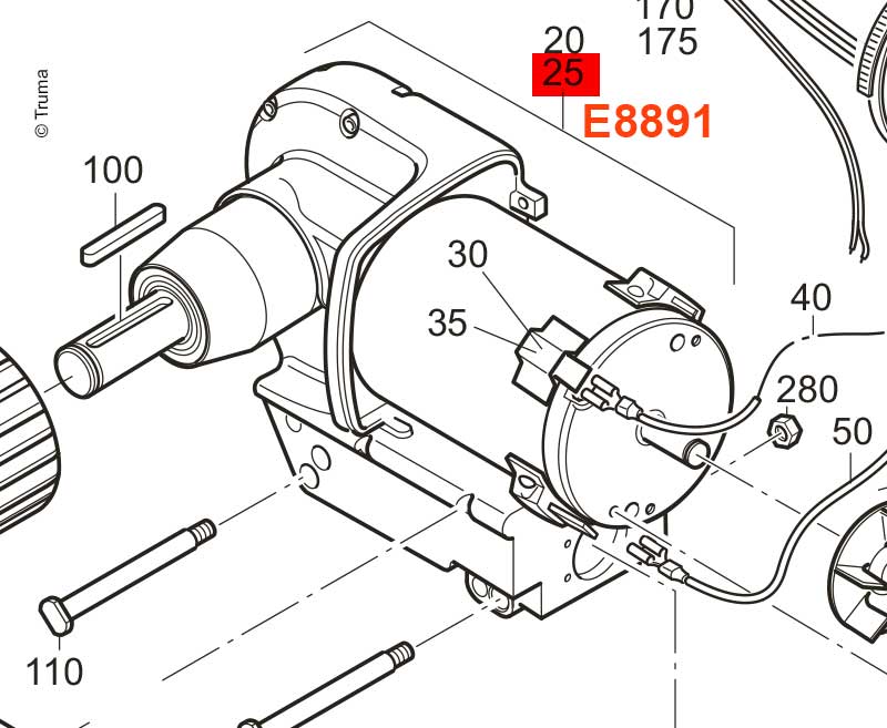 Motor/Getriebe"B" SE R/TE R