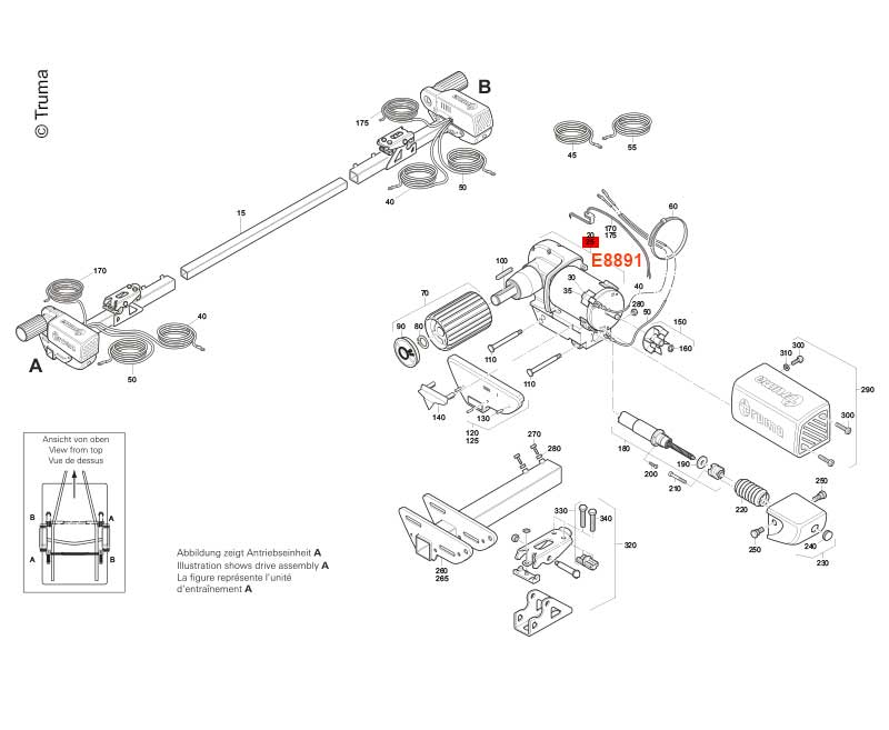 Motor/Getriebe"B" SE R/TE R