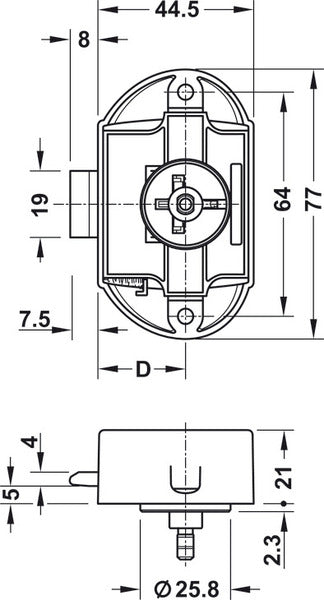 Häfele Push-Lock 25 mm