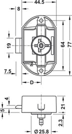 Häfele Push-Lock 25 mm