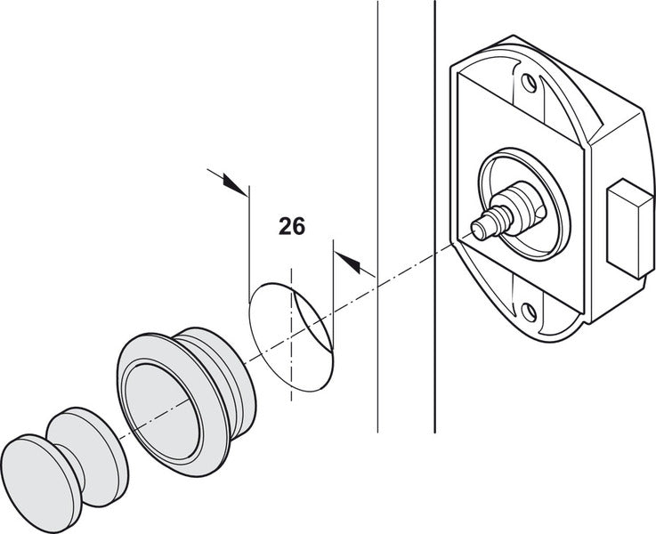 Häfele Push-Lock 25 mm