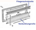 Dometic S4 Fenster-Ersatzteil - Verdunkelungsrollo in weiß