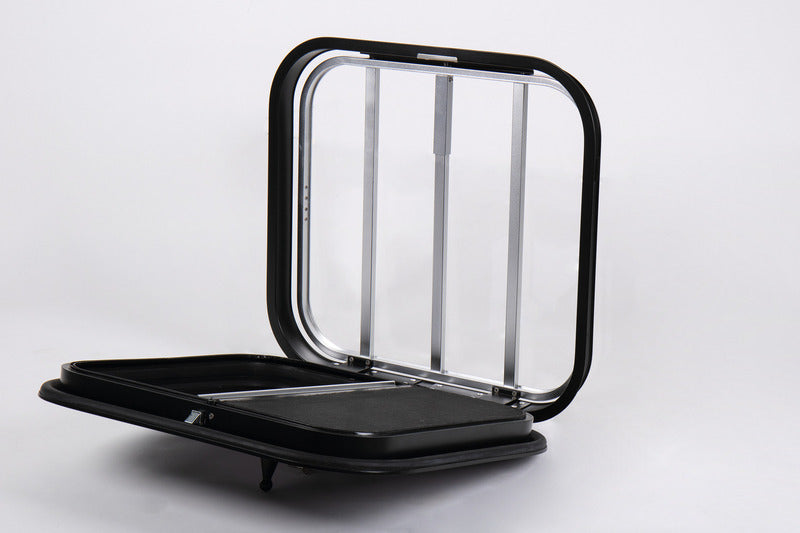 Carbest RW-Trailer Pferdeanhänger Fenster mit Gitter und abschließbar, 565x515