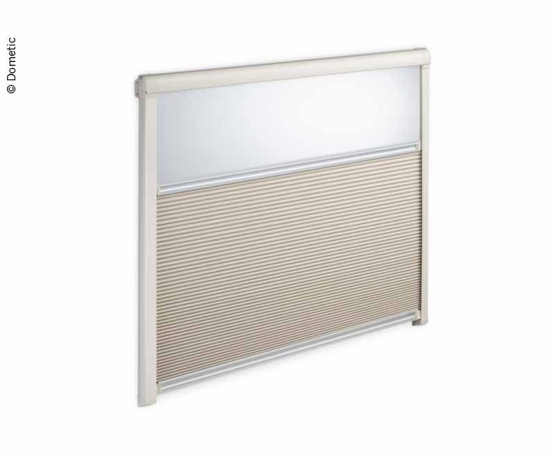Dometic Kassettenrollo weiß 1600 x 845 mm, Softrollo mit einer Laufschiene
