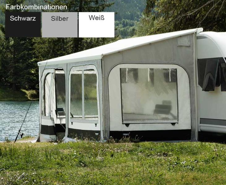Thule Safari Panorama 450cm für Omnistor 5200. Schwarz/Silber, Anbauhöhe M = 260-274cm