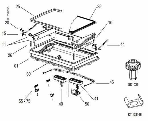 Dometic Getriebe Kurbelantrieb für Midi-Heki
