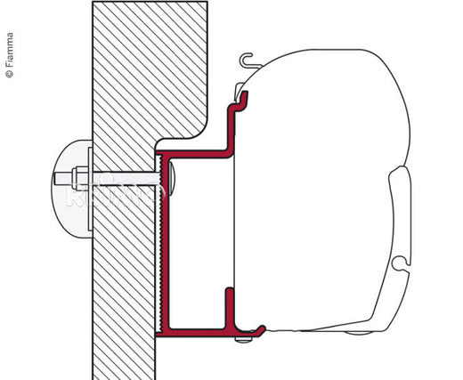 Fiamma Adapterschiene für Fiamma Markise F45 Eura Mobil/Karmann 450cm