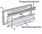 S4 Fenster-Ersatzteil - Verdunkelungsrollo in weiß
