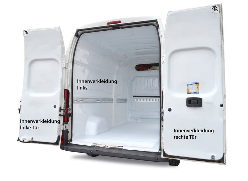 CARFI Fiat Ducato L1H1 Innenverkleidung Radlauf Li+Re, Kunststoff weiß