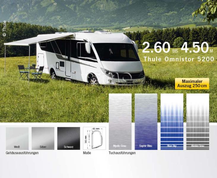 Thule Omnistor 5200, 3,0m, Gehäuse anthrazit, Farbe: Mystic Grau