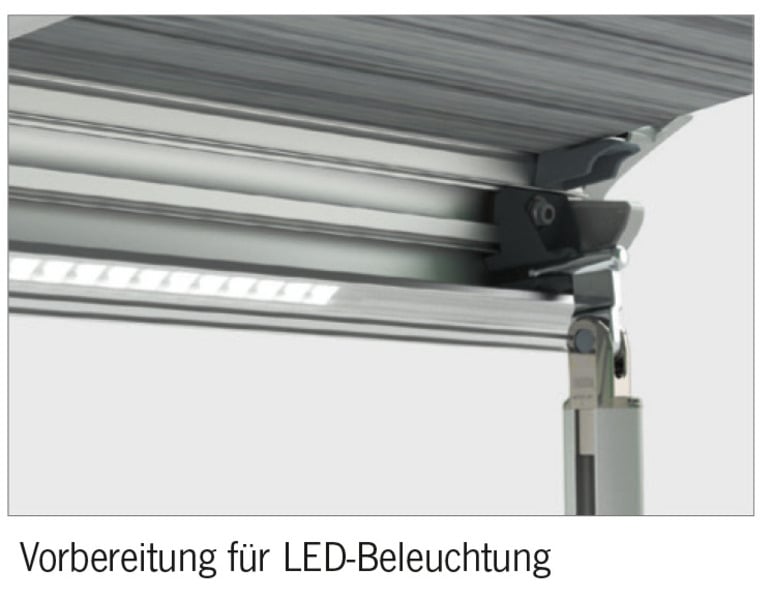 Fiamma Dachmarkise F80L 6,0m Royal Grey, Gehäuse Titanium, Auszug 275cm