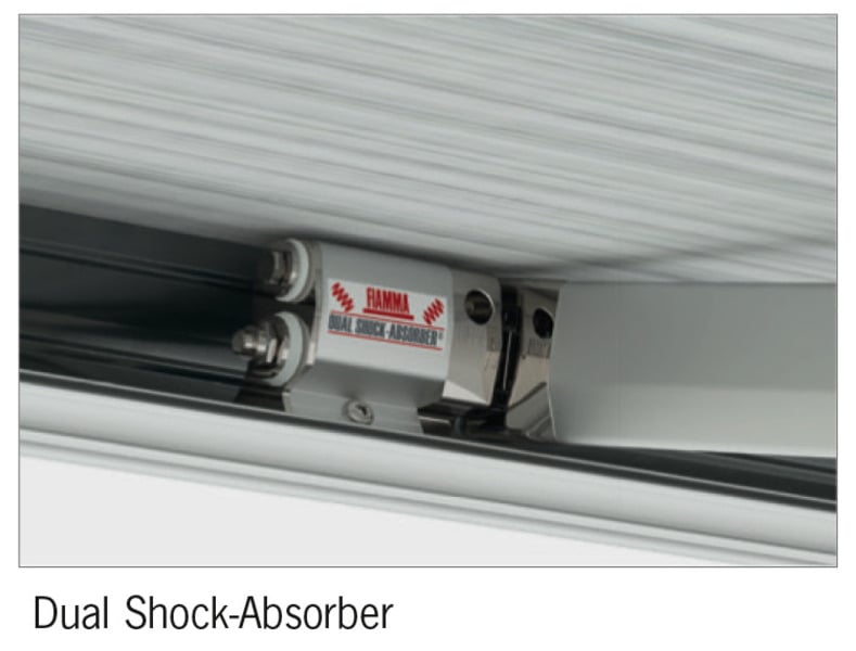 Fiamma Dachmarkise F80L 4,5m Royal Blue, Gehäuse weiß, Auszug 275cm