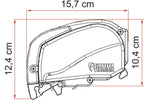 Fiamma Dachmarkise F80L 4,5m Royal Blue, Gehäuse Titanium, Auszug 275cm