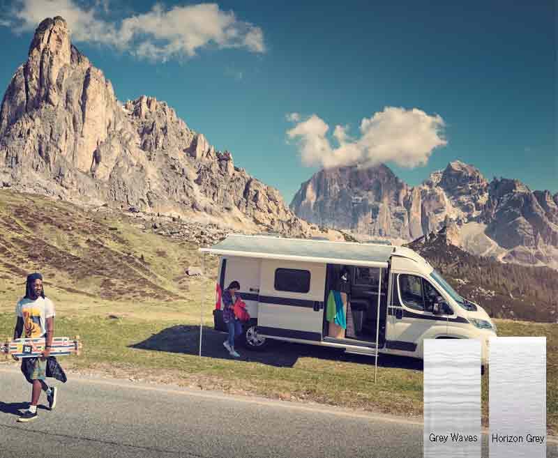 Dometic Dachmarkise Perfect Roof 2000 L:3,50m Tuchfarbe: Horizon grey