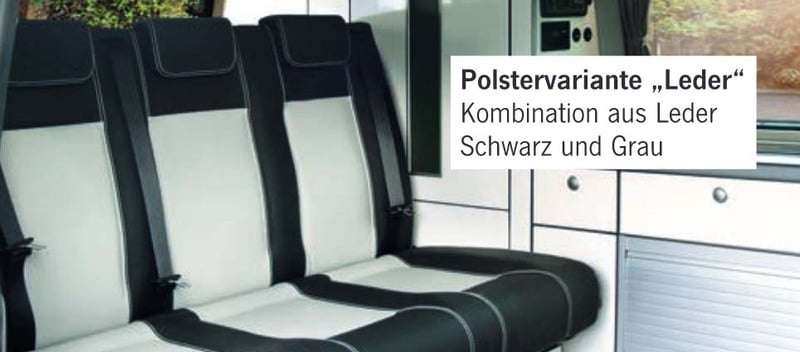 Schlafsitzbank VW T6.1, V3100 Gr.14 starr,3-sitzig,Pol.Double Grid 2fbg.Rechtsl