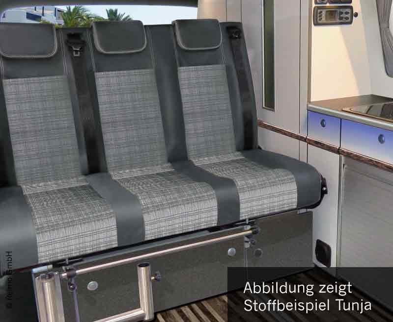 Schlafsitzbank Merc. Vito LR 2015 V3000 Gr.8 3-sitzig, Stoff Classic Grau 2fbg.
