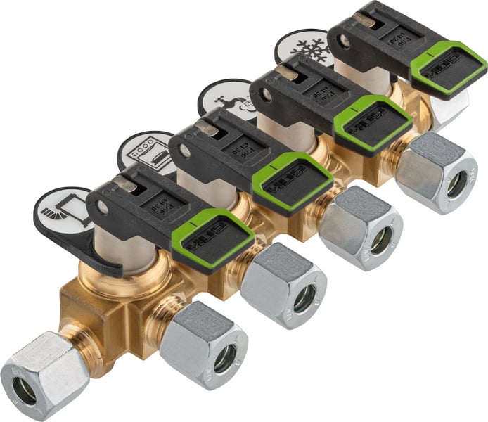 GOK Verteilerblock kurz, 3 Abgänge, RVS10 x 3xRVS8 x RVS10