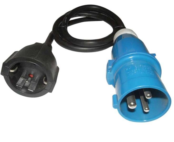 Carbest CEE-Adapterkabel/Schuko-Gummikupplung - 3 x 2,5 qmm - 1,5 m lang