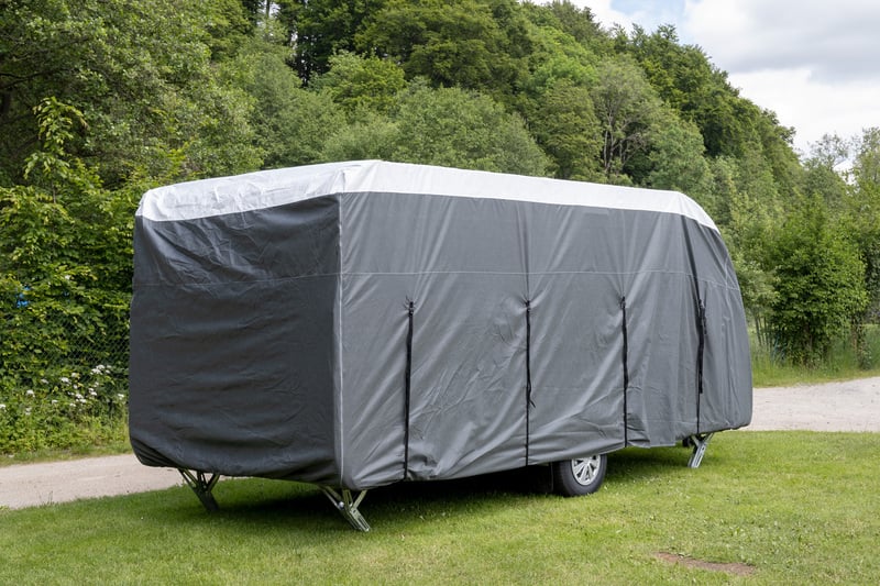 Reimo Tent Wohnwagen Schutzhülle PREMIUM 580cm bis Caravanbreite 2,3m, grau