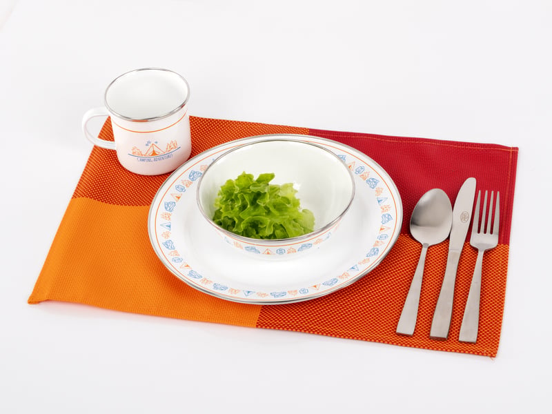 Camp4 Platzdeckchen 2er Set, 30x45cm, Orange/Rot