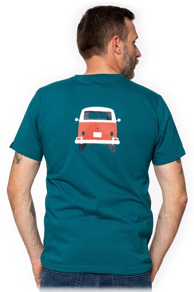 T-Shirt Herren "Bulli Front" VW, Größe S, dunkelblau, 100% Baumwolle