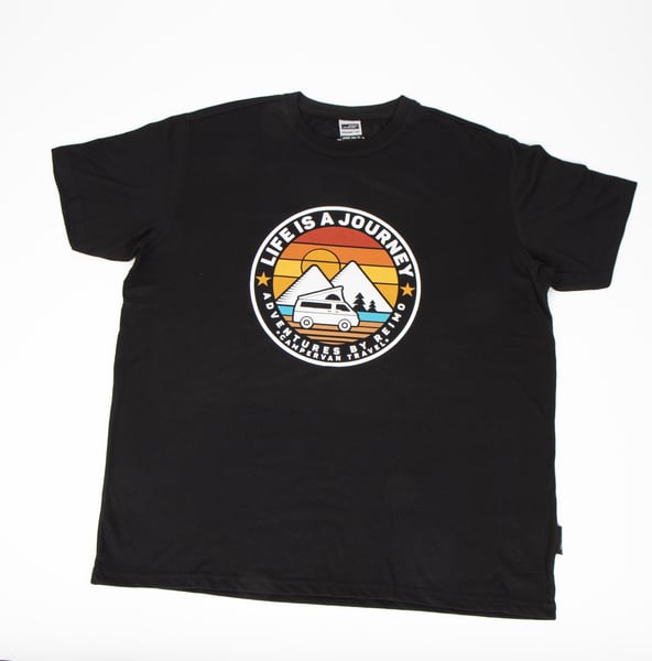 Reimo T-Shirt LIFE IS A JOURNEY, Herren Gr.XXL, 50% Baumwolle/50% Polyester