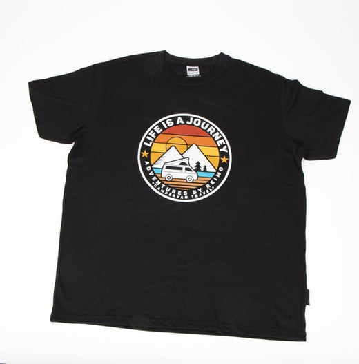 Reimo T-Shirt LIFE IS A JOURNEY, Herren Gr. XL, 50% Baumwolle/50% Polyester
